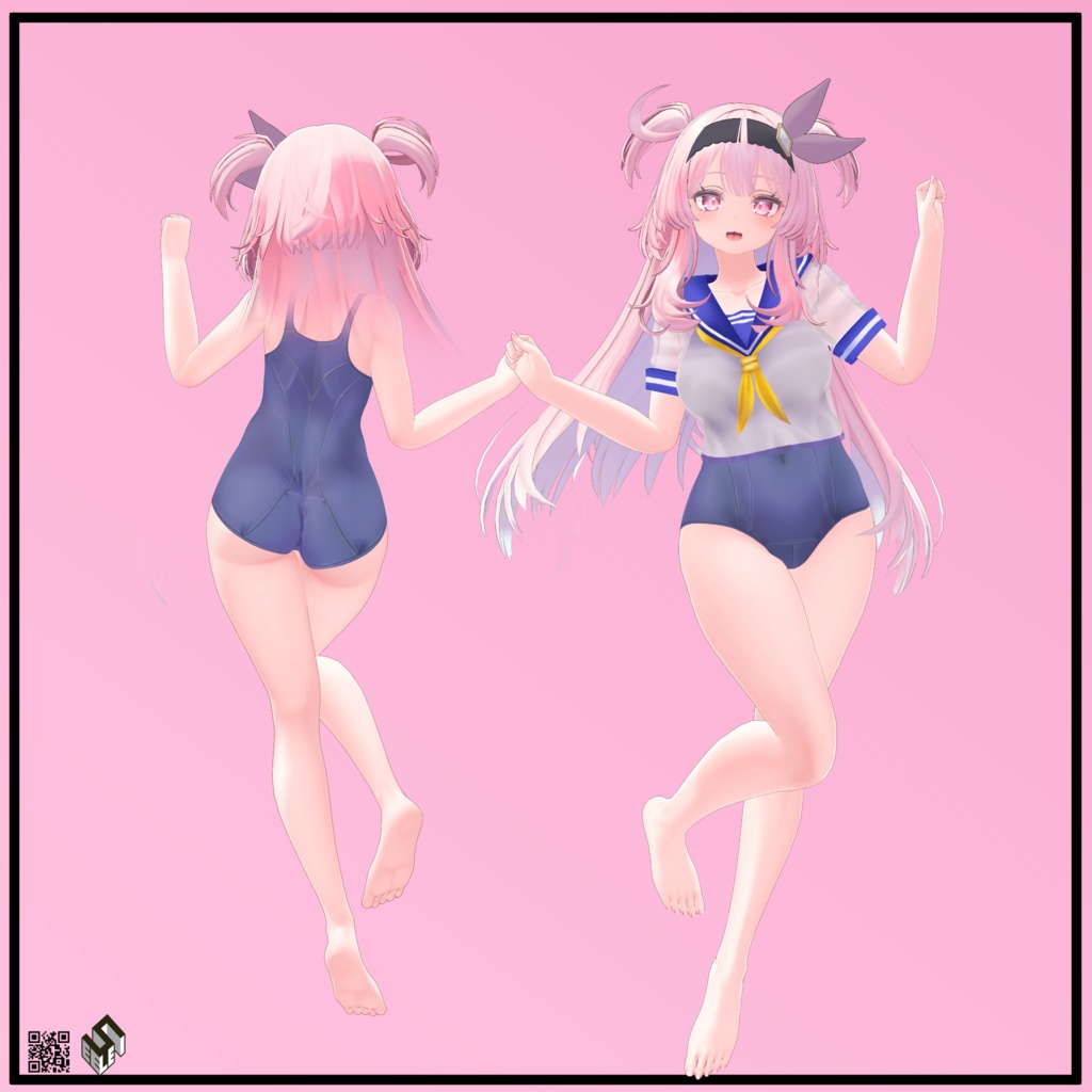 【セレスティア用】ビキニパーカー/カジュアルゴシック/セーラースクール水着 - Bikini Parker/Sailor School Swimsuit/Casual Gothic - for Selestia