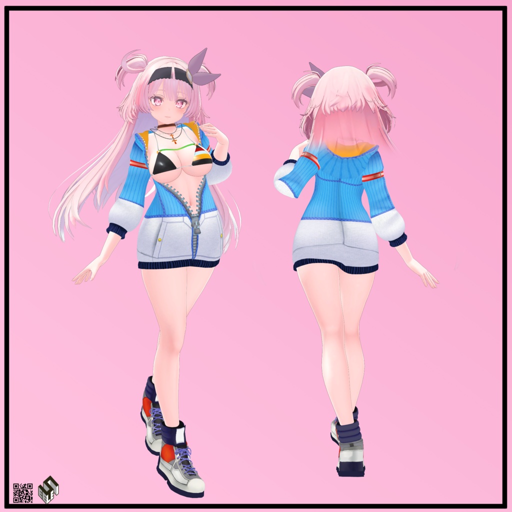 【セレスティア用】ビキニパーカー/カジュアルゴシック/セーラースクール水着 - Bikini Parker/Sailor School Swimsuit/Casual Gothic - for Selestia