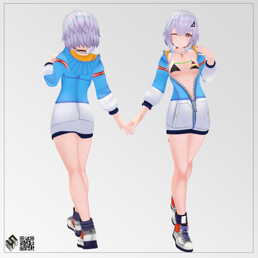 【シャーロピュア用】レオタードセーター/ カジュアルゴシック/ ビキニパーカー- Leotard Sweater/ Casual Gothic/ Bikini Parker - for Shaclo -Pure-