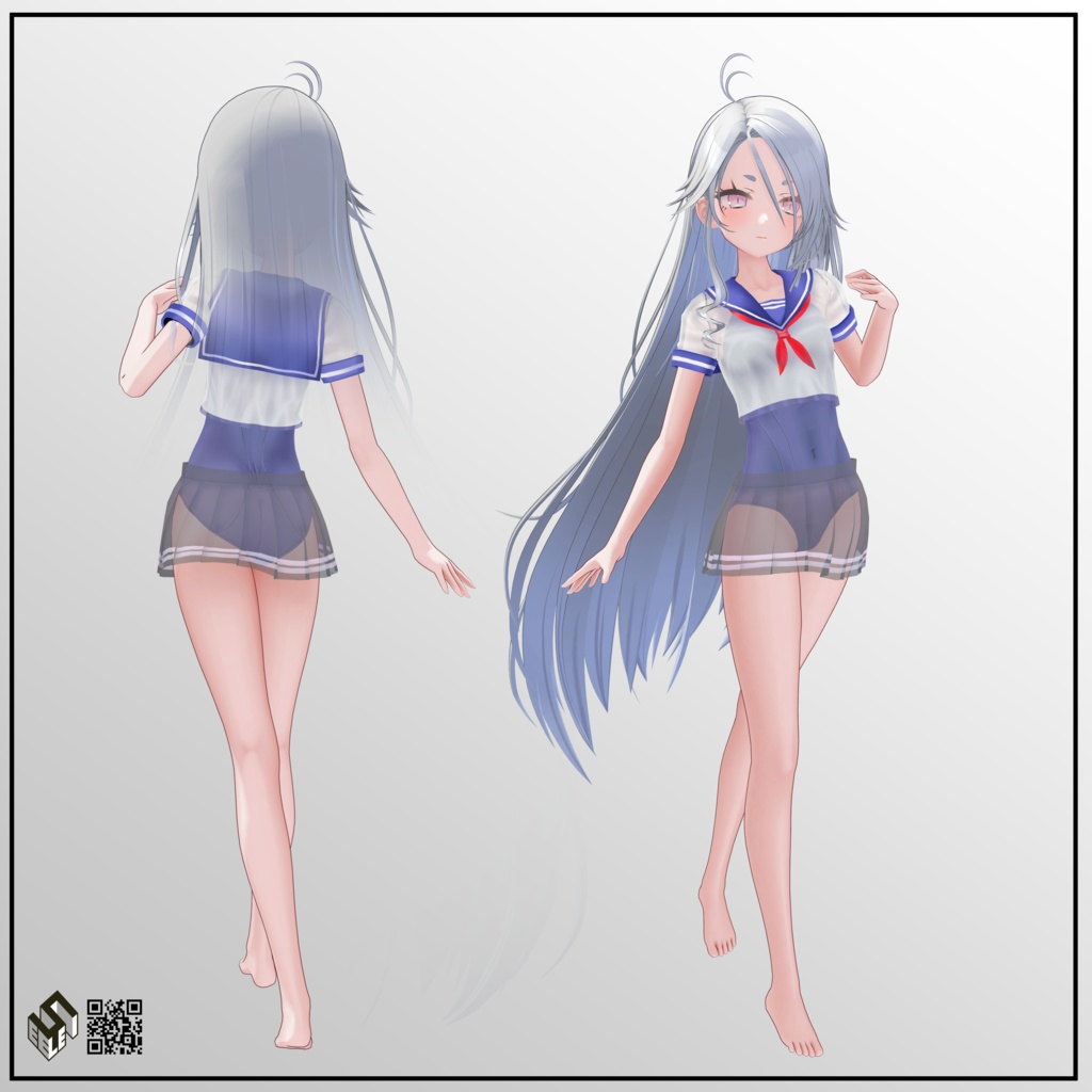 【ゾメちゃん用】セーラースクール水着 - Sailor School Swimsuit - for Avzomend / Zome