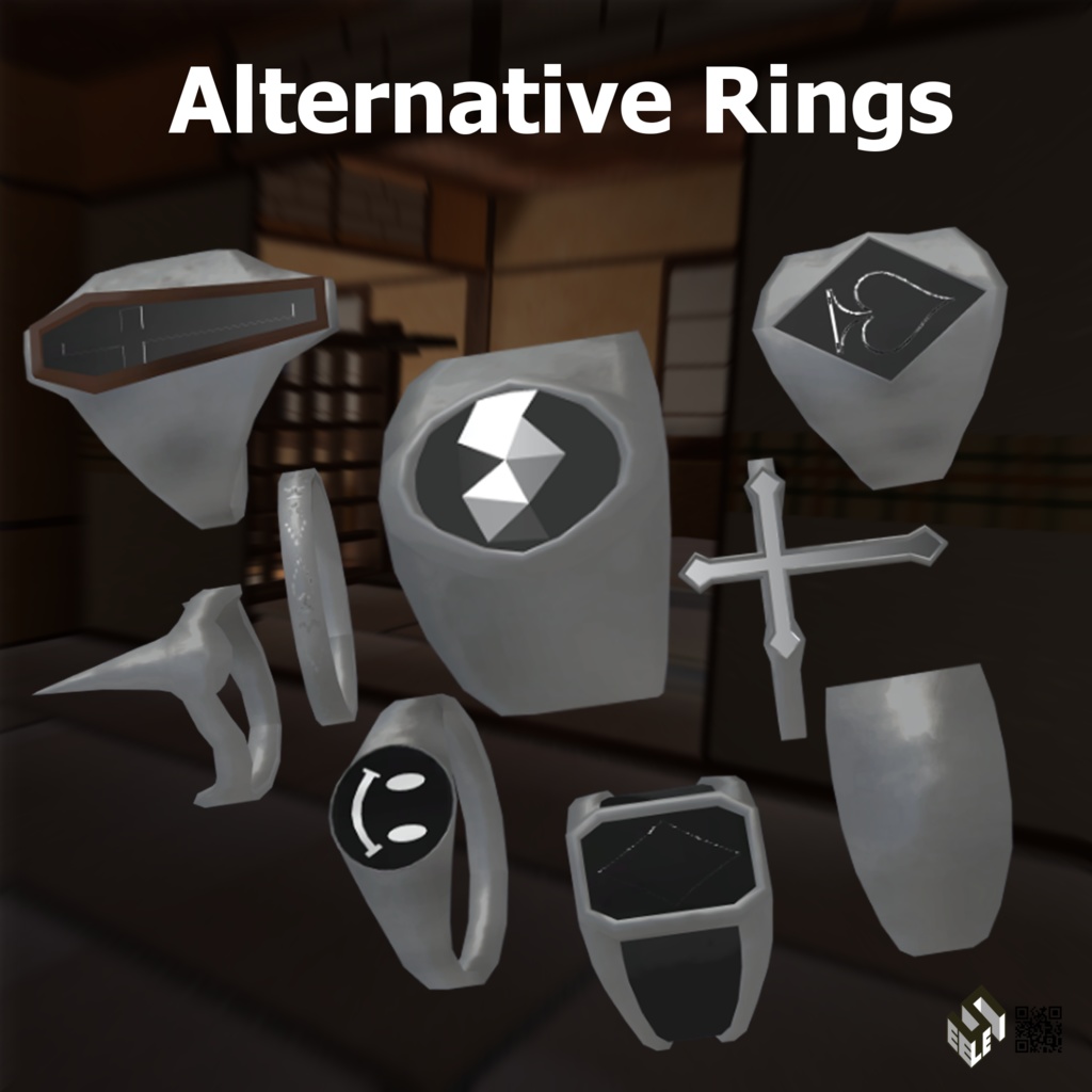 Simple Alternative Ring Set - パンクっぽい指輪