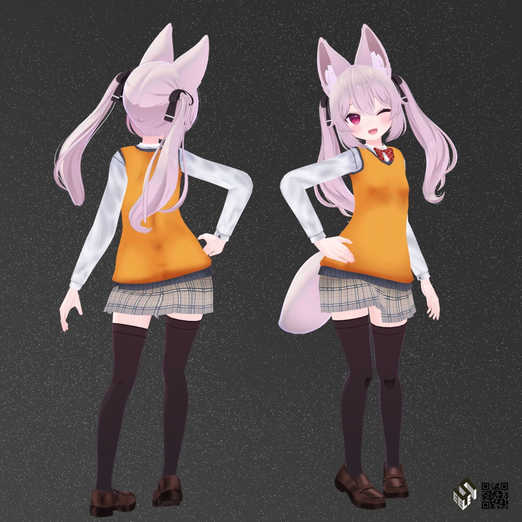 【カリン用】制服 /カジュアルゴシック/ セーラースクール水着 - School Uniform/ Sailor School Swimsuit/ Casual Gothic - for Karin