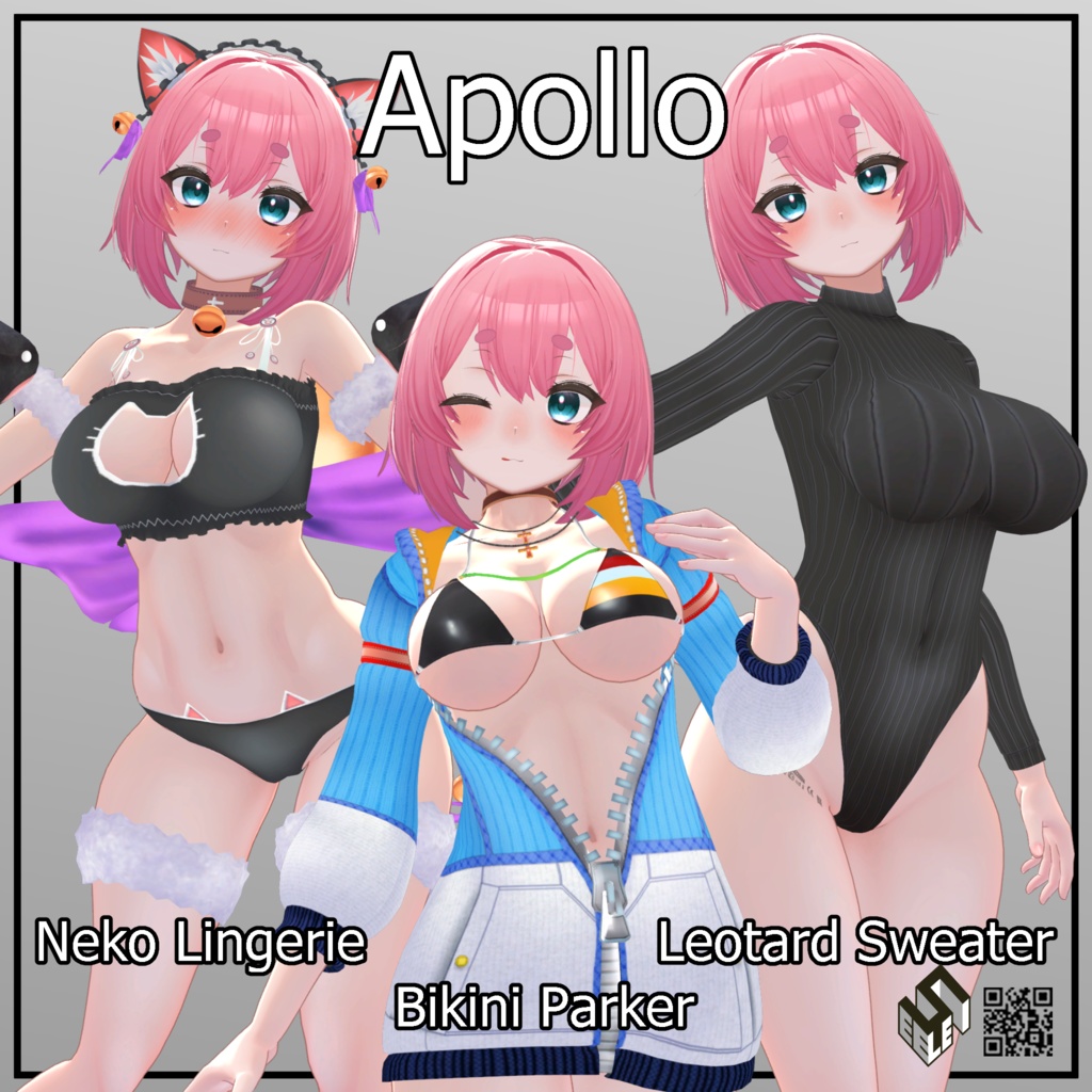 【Apollo用】猫ランジェリー/ビキニパーカー/レオタードセーター - Neko Lingerie/ Bikini Parker/ Leotard Sweater - for Apollo