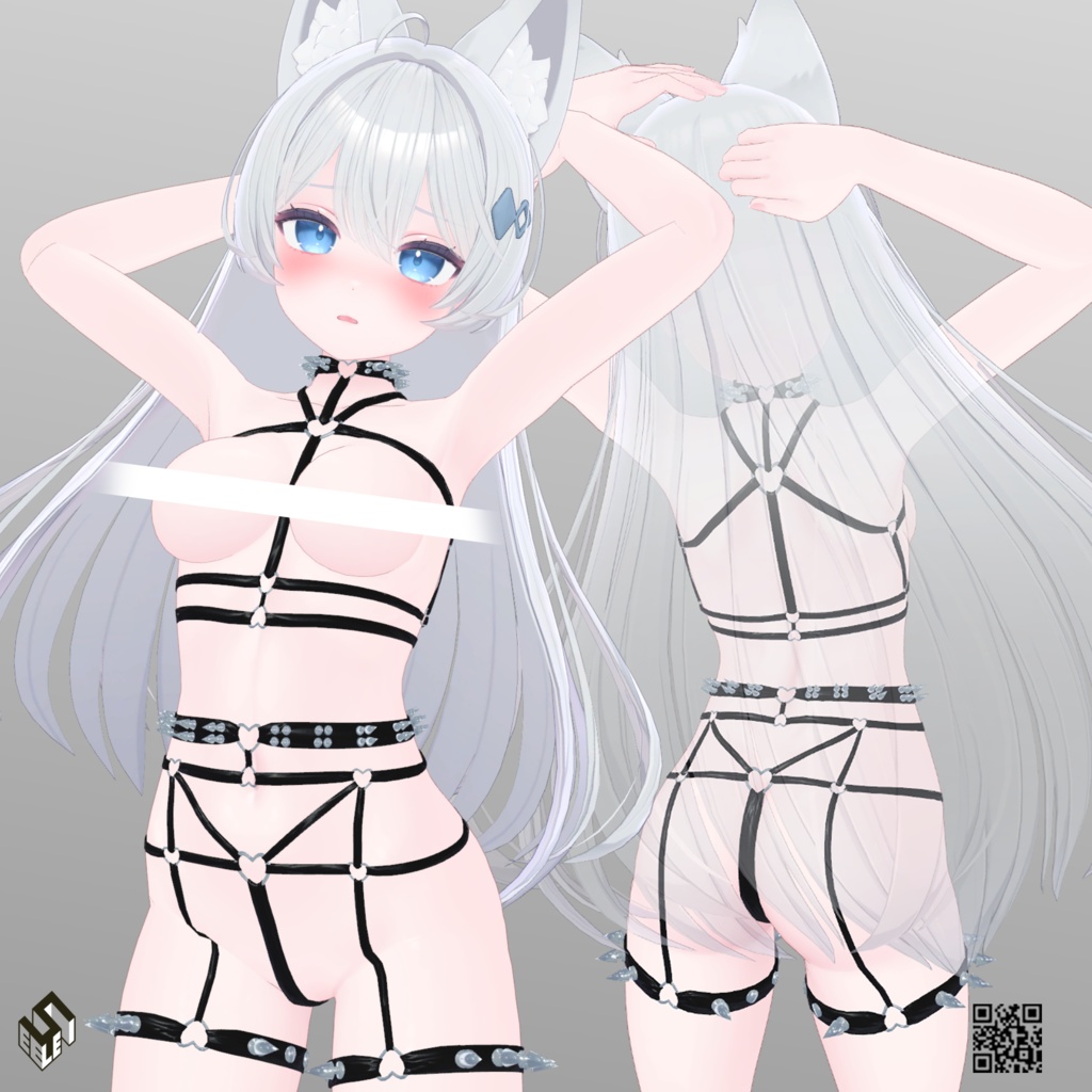 【ライム ショコラ シフォン用】ボディーハーネス『ゲファー』 - Body Harness『Gefahr』 - For Lime Chiffon Chocolat