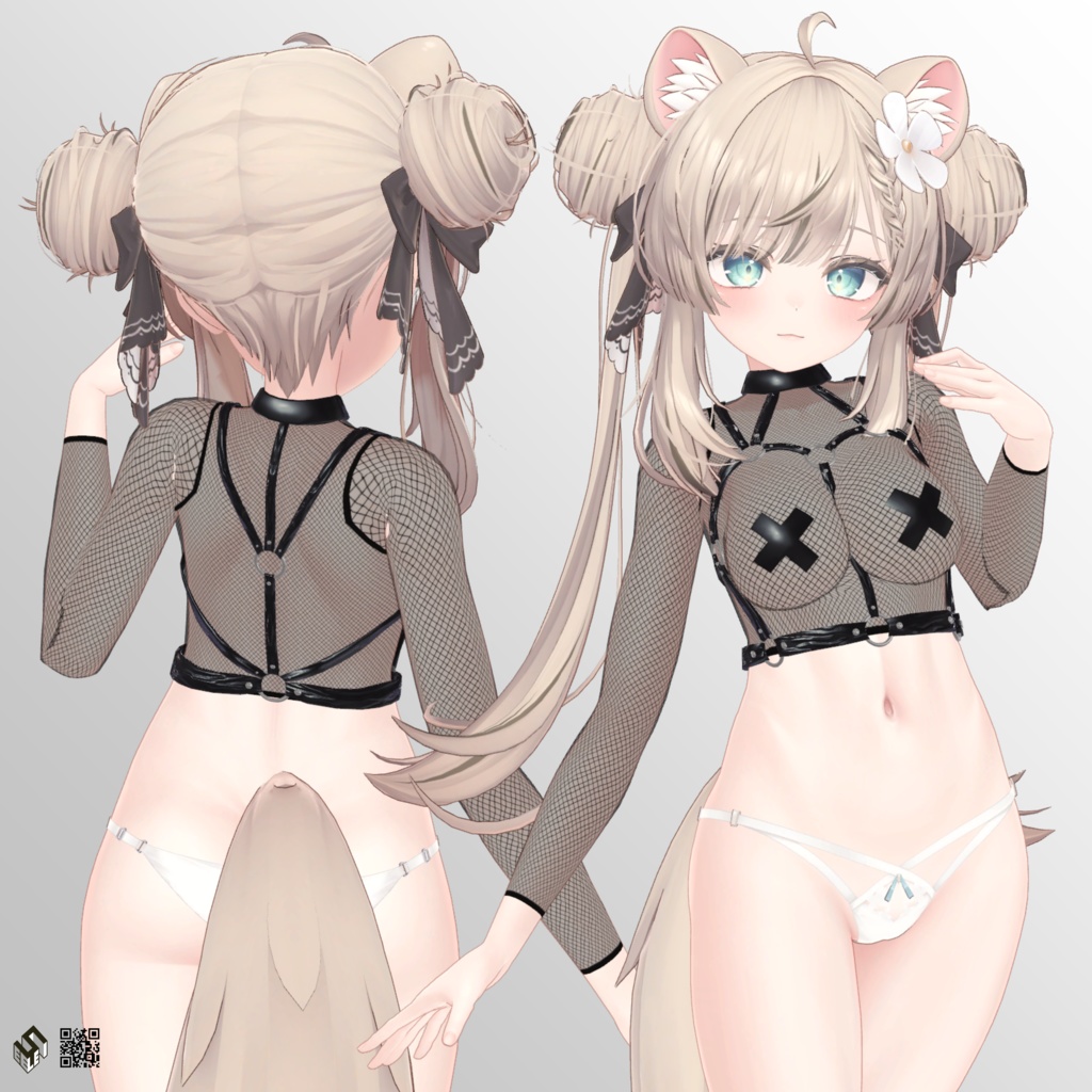 【マヌカ用】メッシュシャツ/ ボディーハーネス - Fishnet Shirt/ Body Harness - for Manuka