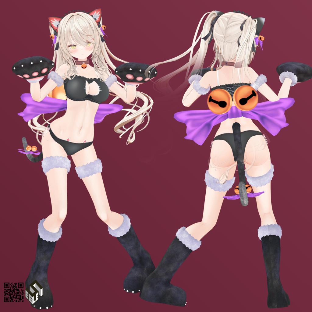 【ルゼブル用】逆バニー/ 猫ランジェリー - Reverse Bunny/ Neko Lingerie - For Lzebul