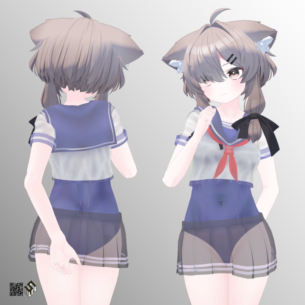 【真冬用】セーラースクール水着 - Sailor School Swimsuit - for Mafuyu