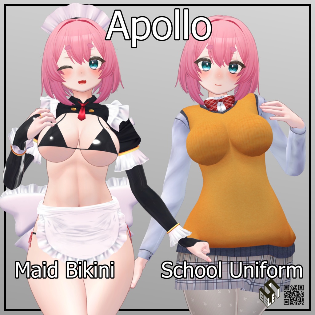 Apollo用】Maid Bikini/ School Uniform - メイドビキニ/ 制服 - for