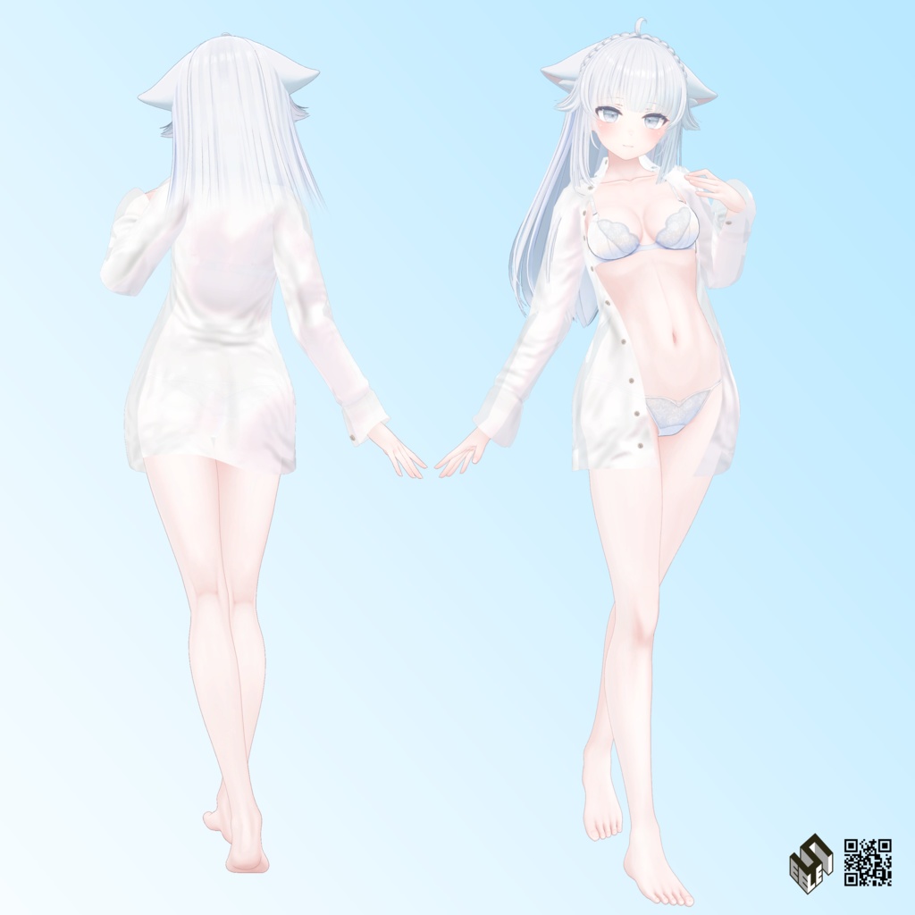 【珀杏用】開き彼シャツ - Open Dress Shirt - for Hakua