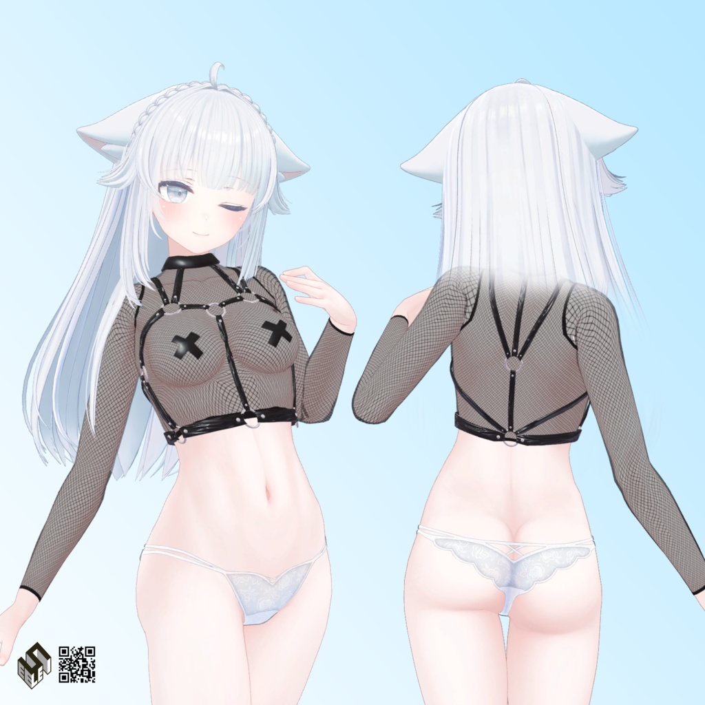 【珀杏用】メッシュシャツ - Fishnet Shirt - For Hakua