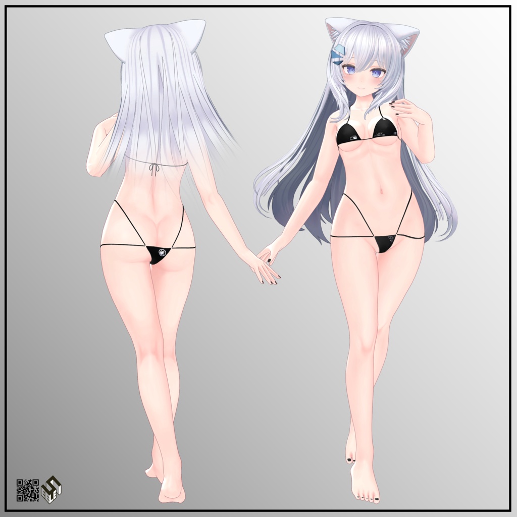 【サリア用】開き彼シャツ/ シンプルビキニ - Open Dress Shirt/ Simple Bikini - for Saria