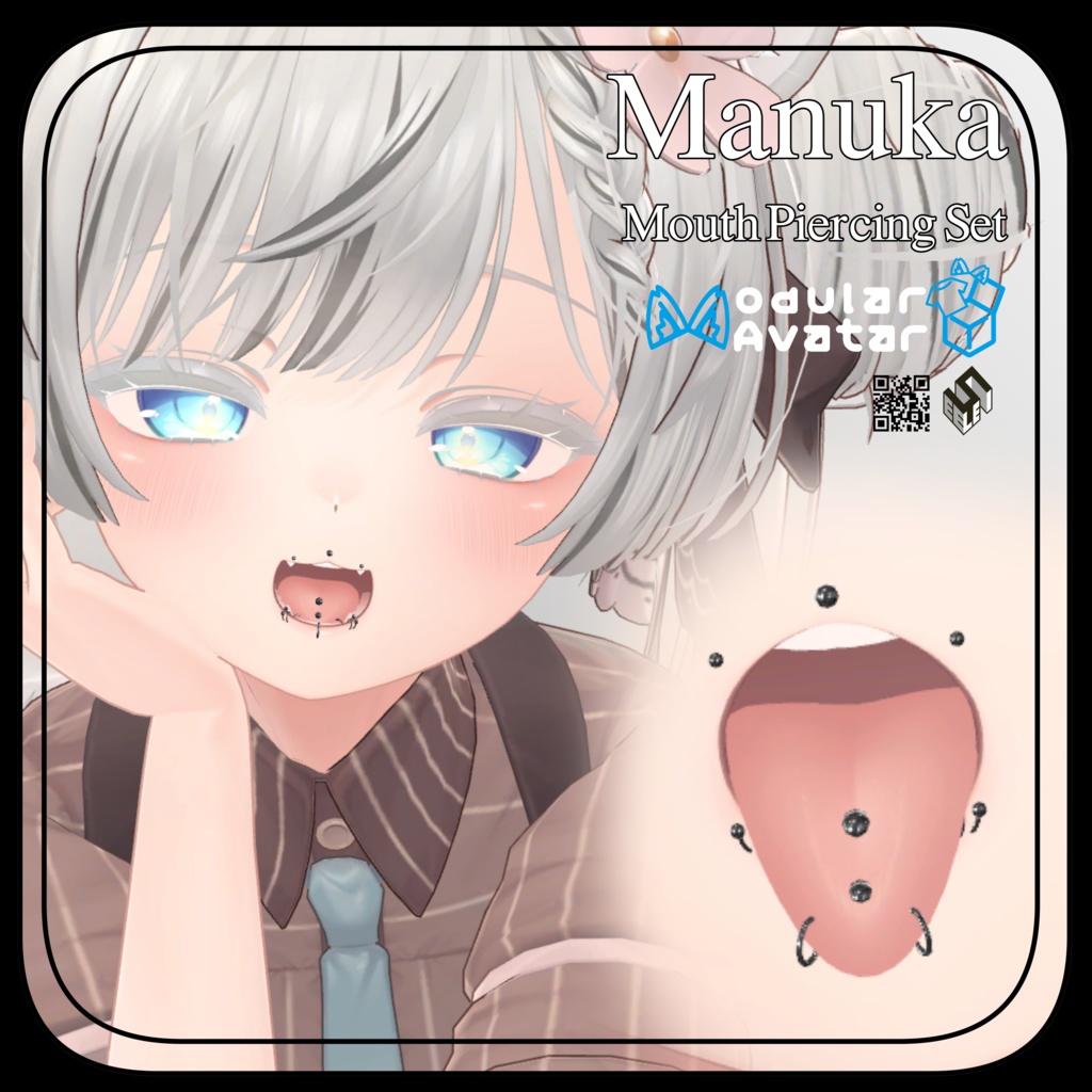 【マヌカ用】口ピアスセット - Mouth Piercing Set - For Manuka
