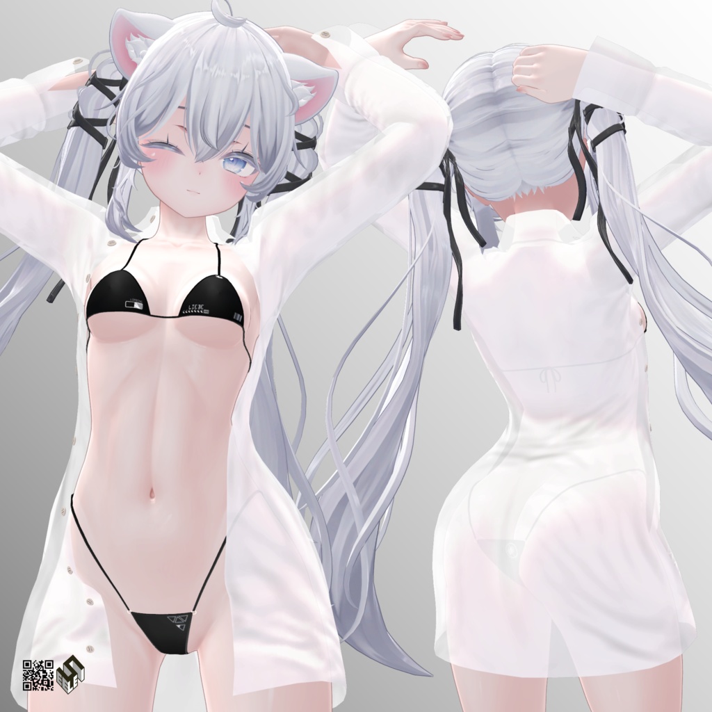 【しお用】開き彼シャツ/ シンプルビキニ - Open Dress Shirt/ Simple Bikini - for Sio