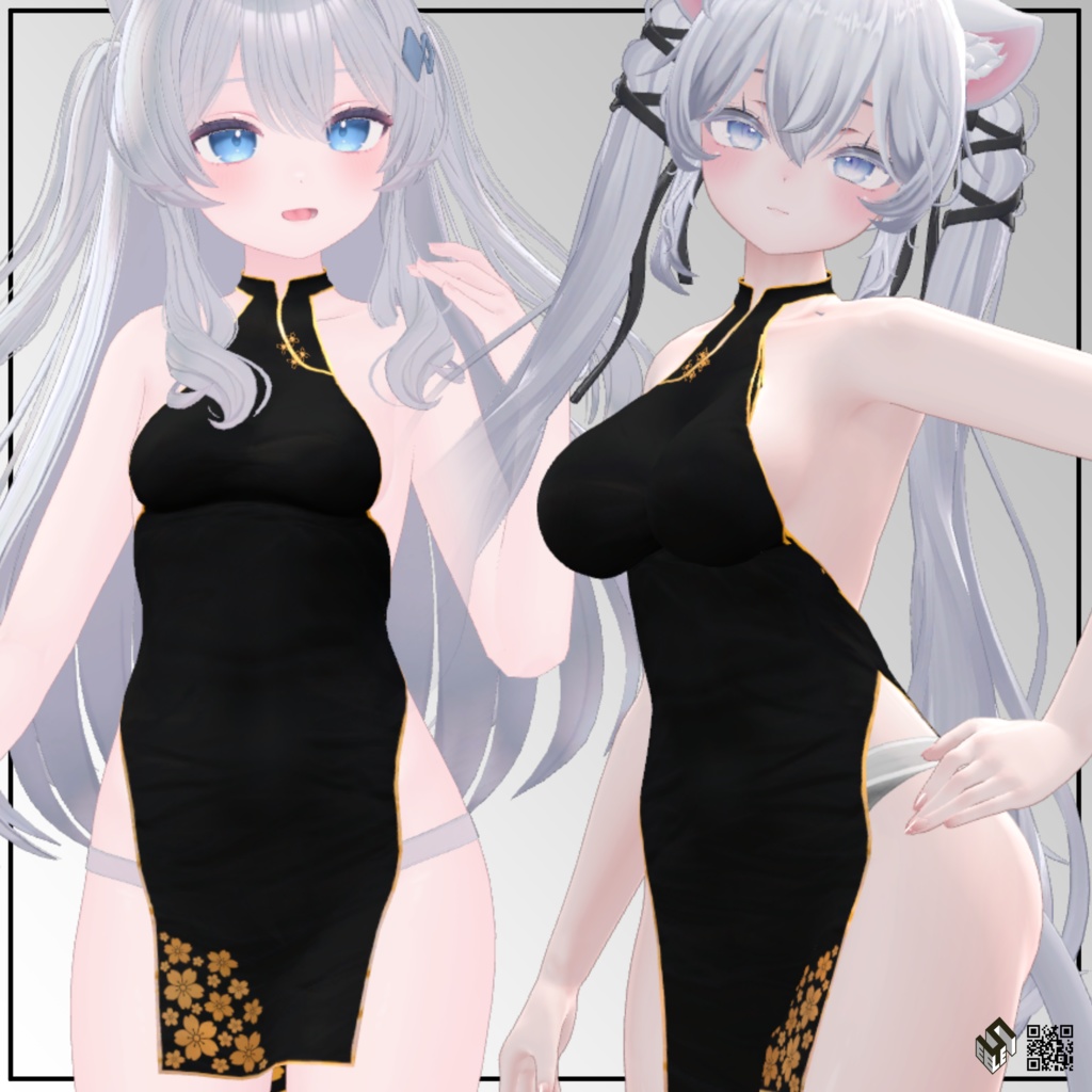 【10モデル対応】シンプルなチャイナドレス - Simple China Dress - for 10 Models