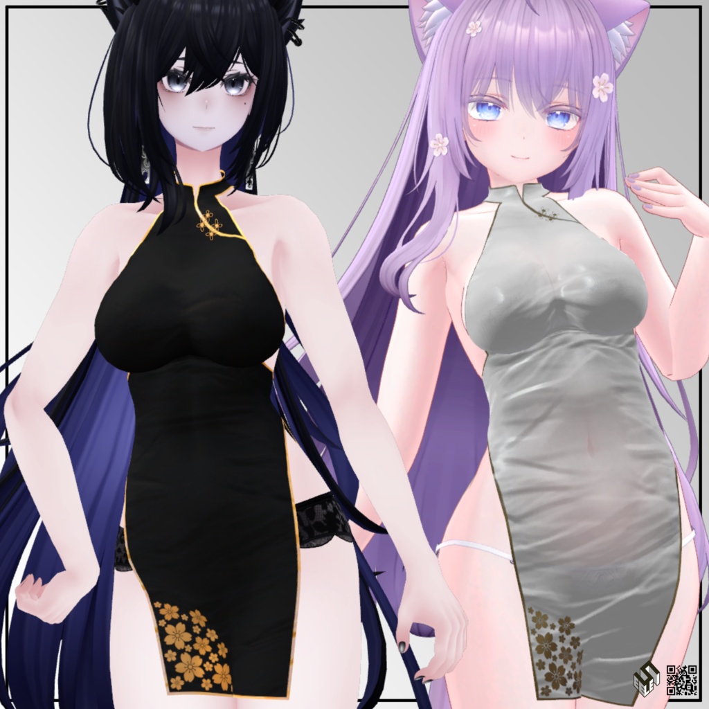 【10モデル対応】シンプルなチャイナドレス - Simple China Dress - for 10 Models