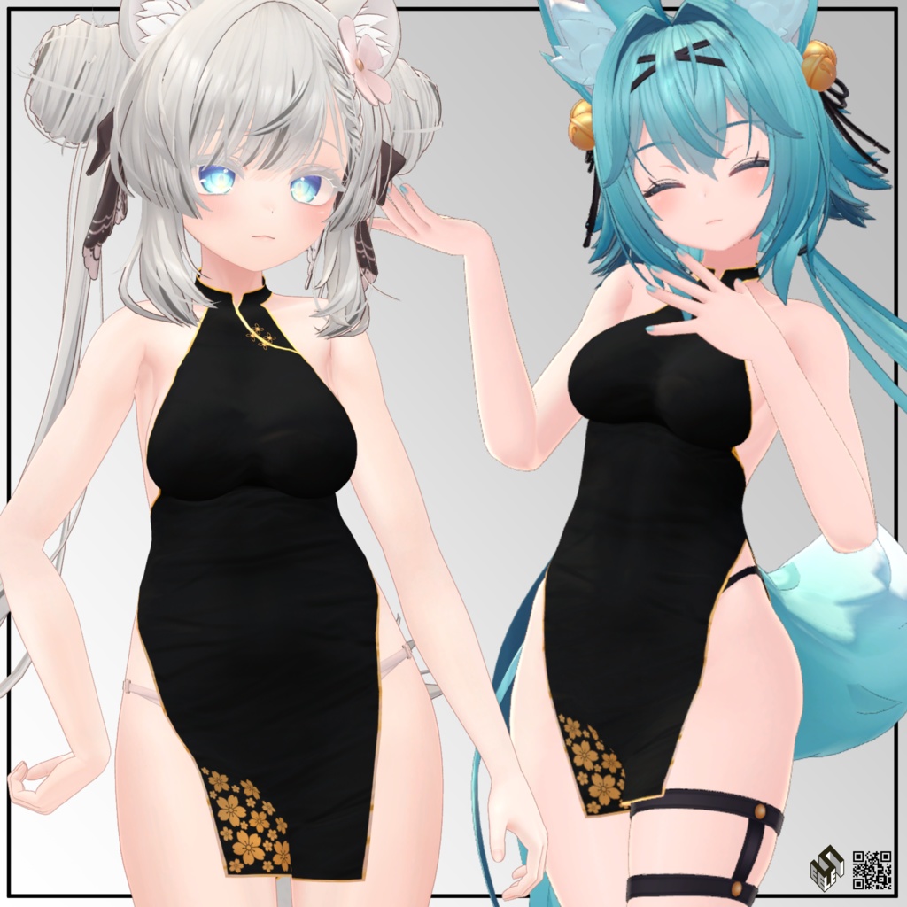 【10モデル対応】シンプルなチャイナドレス - Simple China Dress - for 10 Models