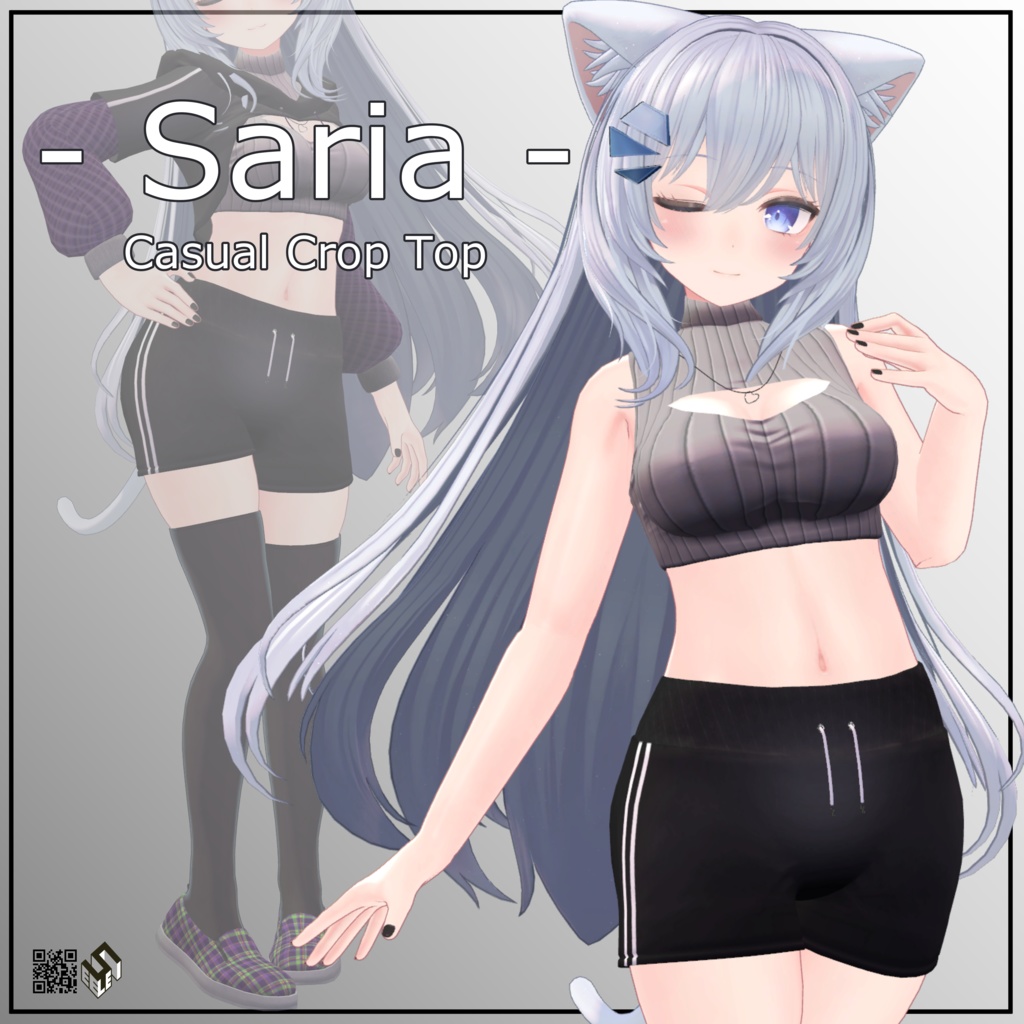 【サリア用】カジュアルクロップトップ - Casual Crop Top - For Saria