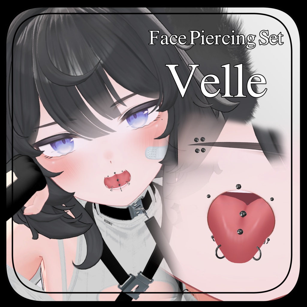 【ヴェール用】顔ピアスセット - Face Piercing Set - For Velle