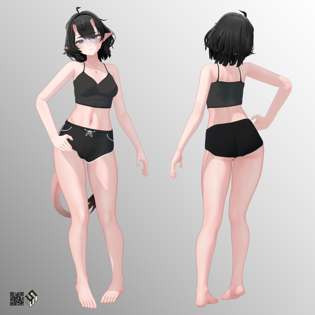 【ウルキ用】ジャストドルフィンパンツ & キャミトップ - Just Dolphin Pants & Cami Top - For Uruki