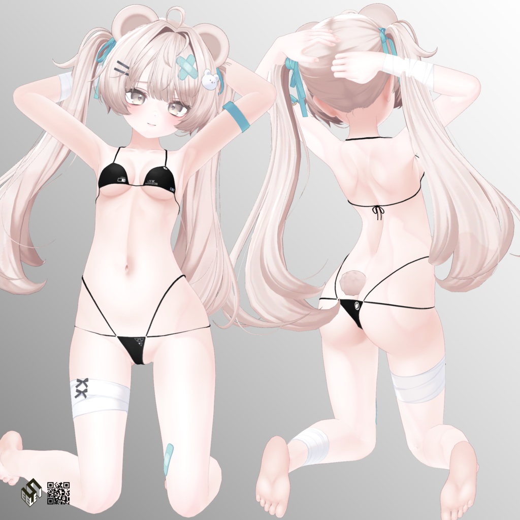 【ミルフィ & エク用】メッシュシャツ/スニーカー・フェアラウフェン/ 上着・ツクンフト/ ホットパンツ・シュテルン/ シンプルビキニ - Fishnet Shirt/ Jacket -Zukunft /Hot Pants -Stern-/ Sneakers -Verlaufen- / Simple Bikini - For Milfy & Eku