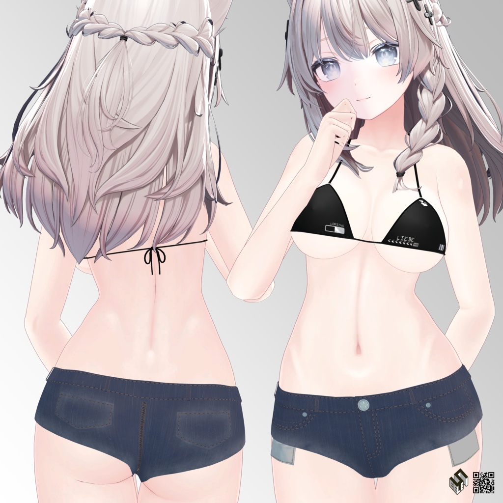 【12モデル対応】デニムホットパンツ - Denim Hot Pants For 12 Avatars