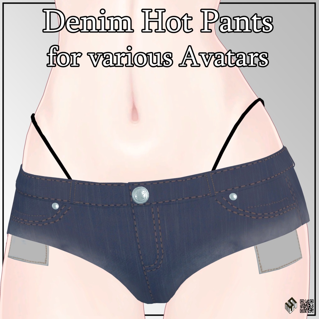 【12モデル対応】デニムホットパンツ - Denim Hot Pants For 12 Avatars