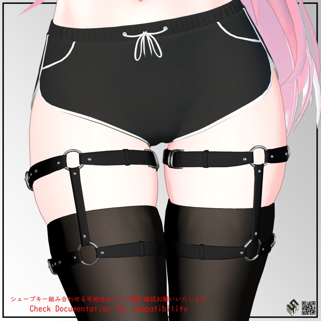 【15モデル対応】シンプルガーター - Simple Garter For 15 Avatars