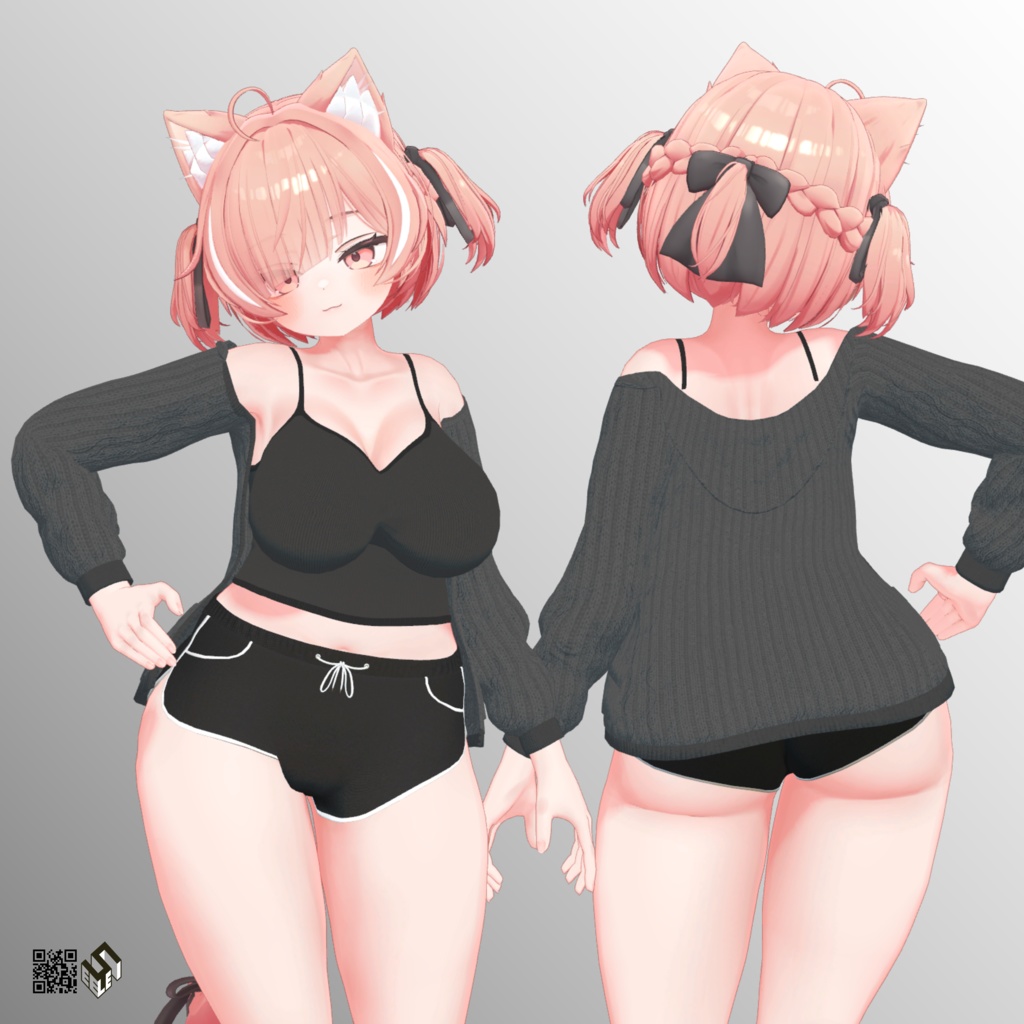 【イチゴ用】ジャストドルフィンパンツ/ キャミトップ/ シンプルカーディガン - Just Dolphin Pants/ Cami Top/ Simple Cardigan - For Ichigo