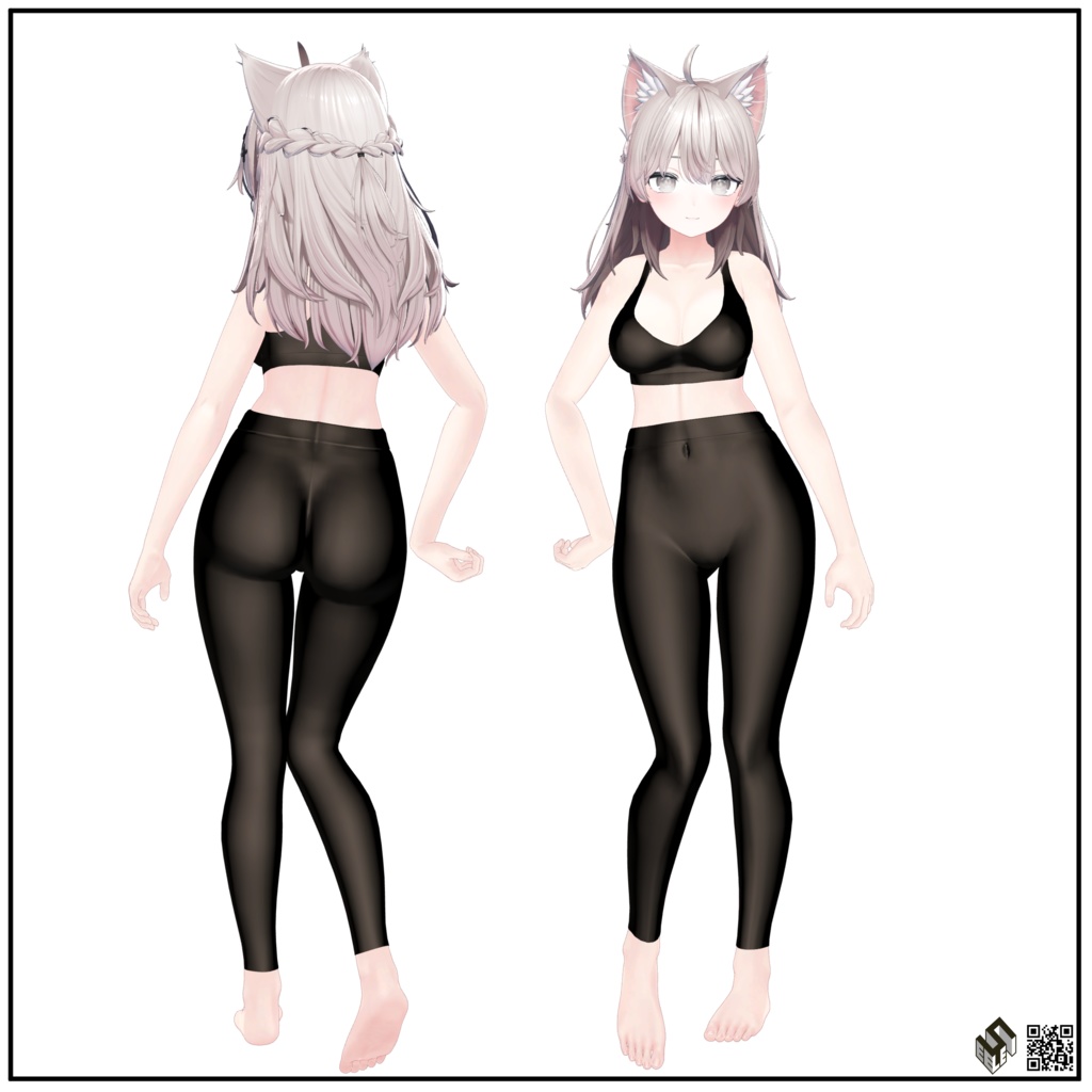 Sale【8モデル対応】シンプルスポブラ & シンプルレギンス - SimpleHighWaistLeggings & Simple Sports Bra for 8 Avatars
