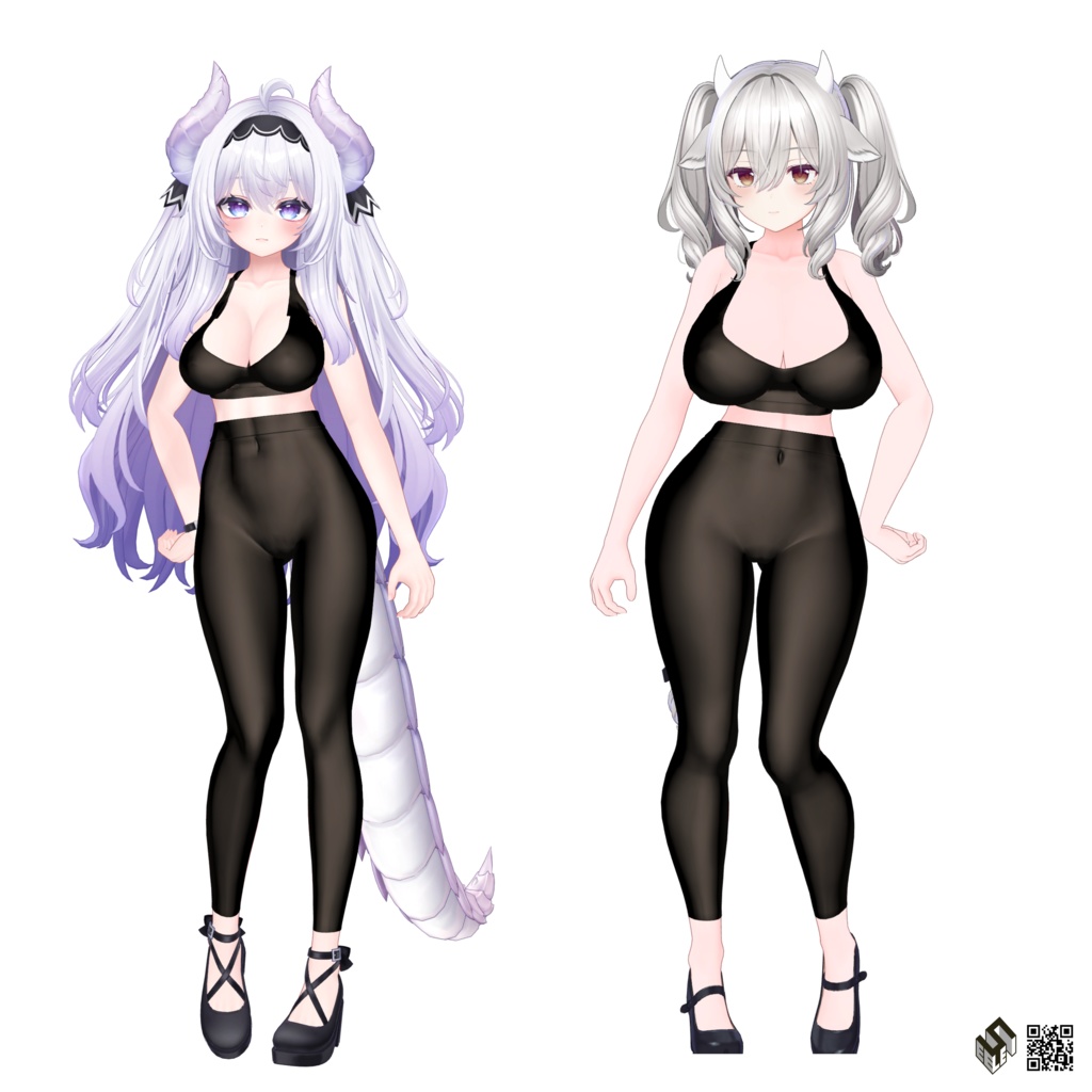Sale【8モデル対応】シンプルスポブラ & シンプルレギンス - SimpleHighWaistLeggings & Simple Sports Bra for 8 Avatars
