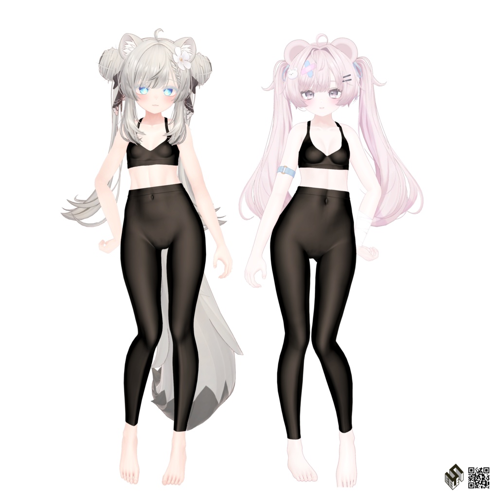 Sale【8モデル対応】シンプルスポブラ & シンプルレギンス - SimpleHighWaistLeggings & Simple Sports Bra for 8 Avatars