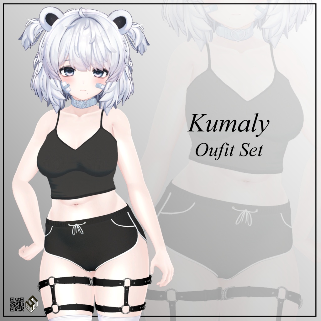 【クマリ用】シンプルガーターベルト/ ジャストドルフィンパンツ/  キャミトップ -  Simple Garter/ Just Dolphin Pants/ Cami Top  for Kumaly