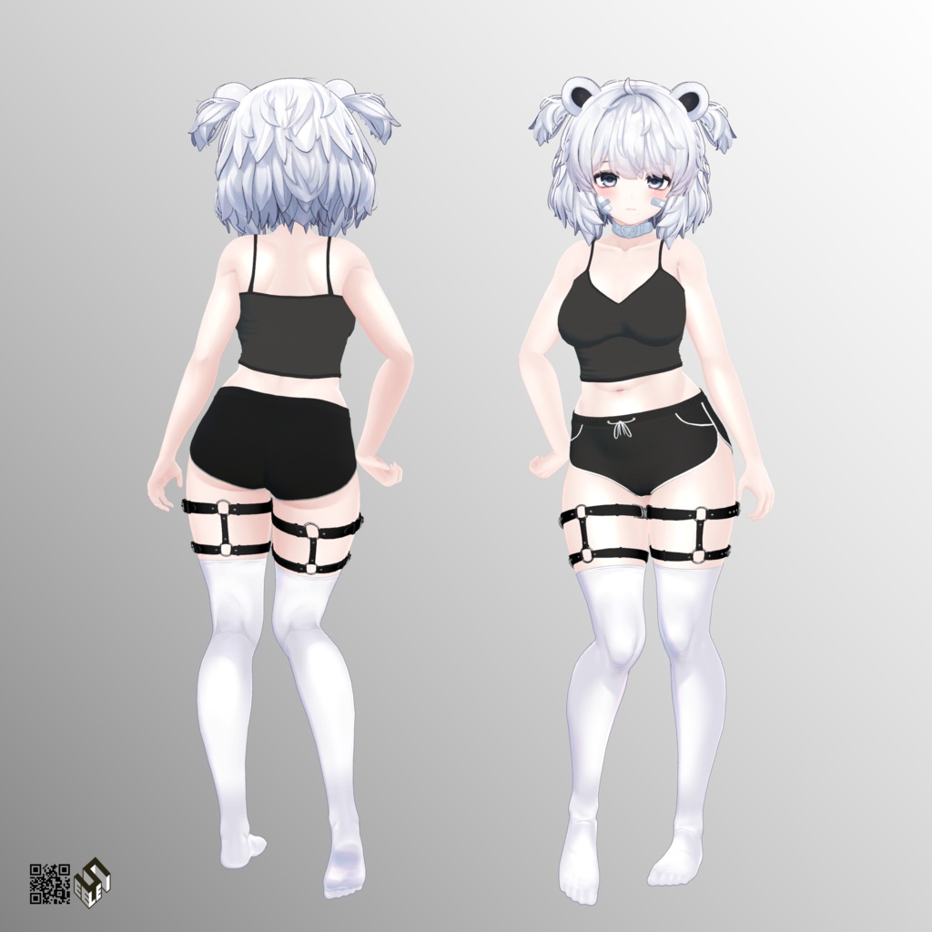 【クマリ用】シンプルガーターベルト/ ジャストドルフィンパンツ/ キャミトップ - Simple Garter/ Just Dolphin Pants/ Cami Top for Kumaly