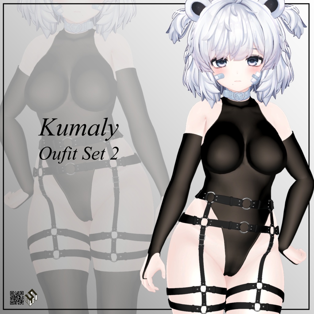 【クマリ用】シンプルレオタード/ 腰下ハーネス/ シンプルリンググローブ/ シンプルトレンカ - Simple Stirrups/Simple Ring Glove/ Lower Harness/ Simple Leotard for Kumaly