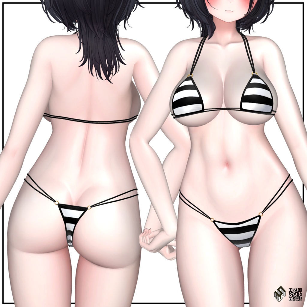 【12モデル対応】Reシンプルビキニ - Re Simple Bikini For 12 Avatars