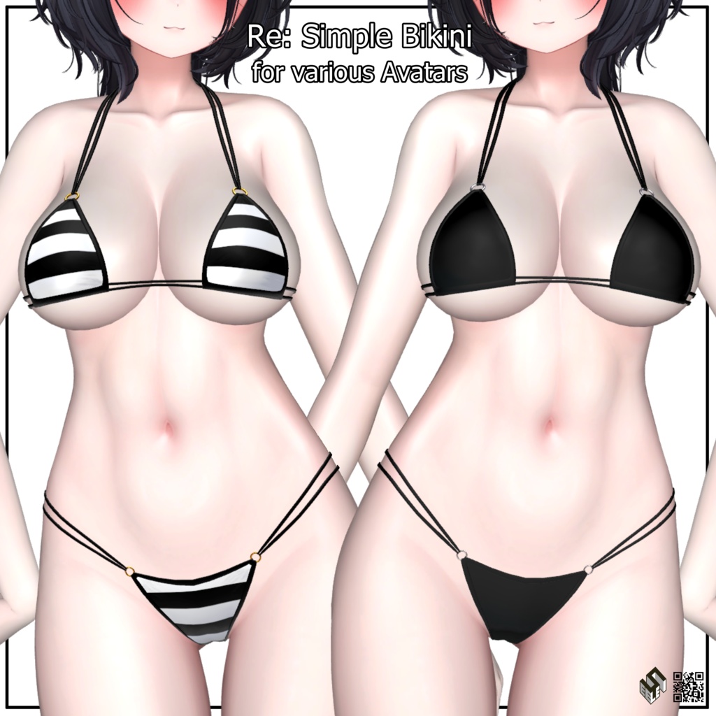 【12モデル対応】Reシンプルビキニ - Re Simple Bikini For 12 Avatars