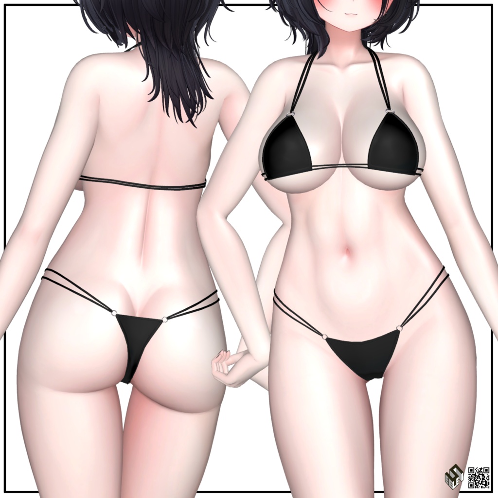 【12モデル対応】Reシンプルビキニ - Re Simple Bikini For 12 Avatars