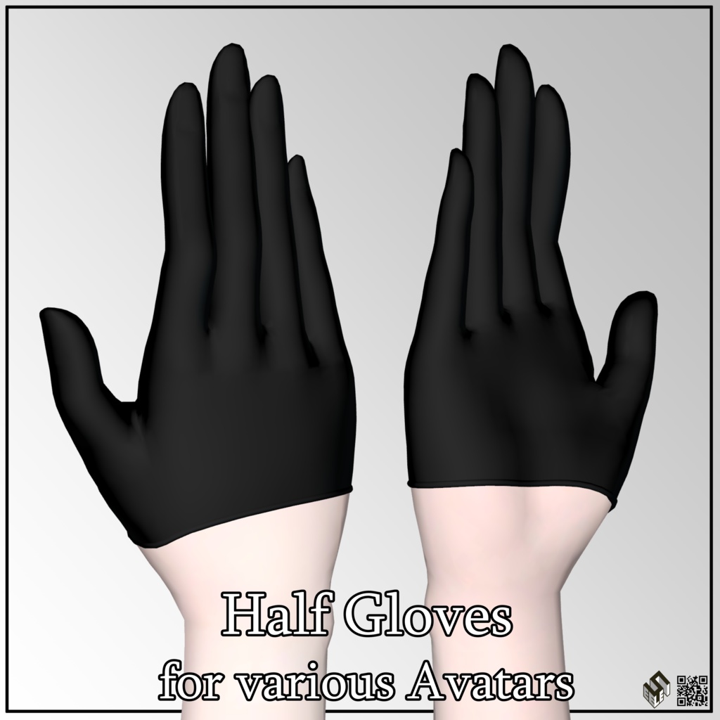 【12モデル対応】ハーフグローブ - Half Gloves For 12 Avatars