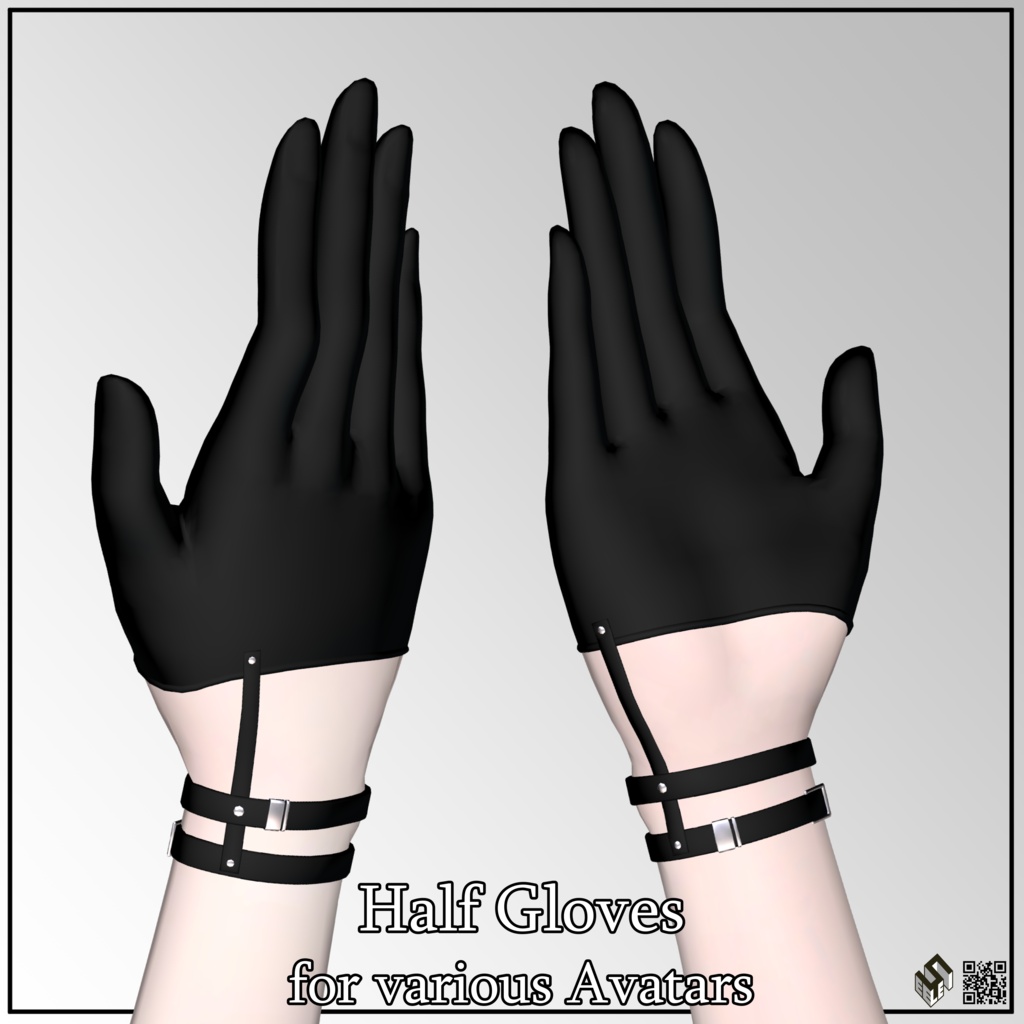 【12モデル対応】ハーフグローブ - Half Gloves For 12 Avatars