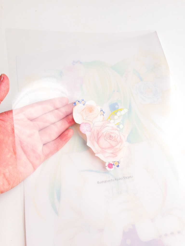 クリアファイル 立てば芍薬座れば牡丹歩く姿は百合の花 Satie Booth