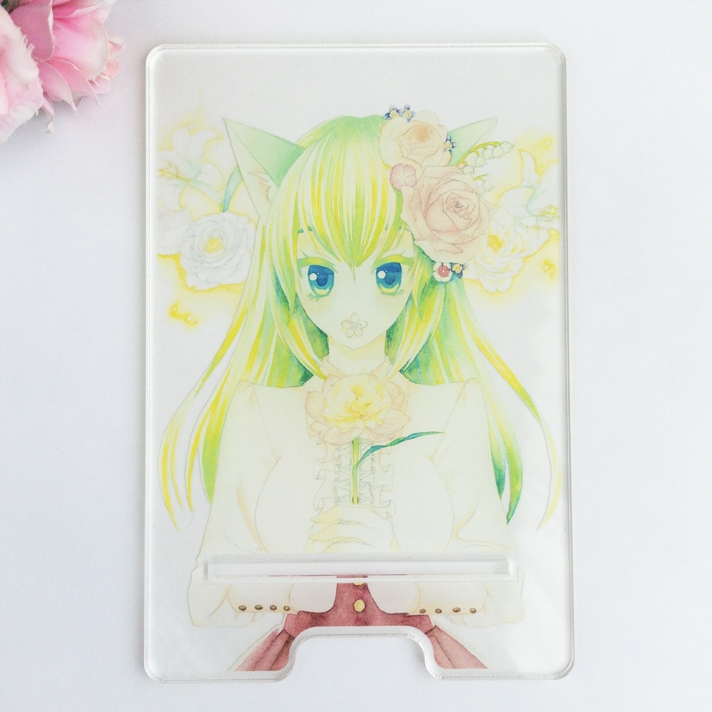 アクリルスマートフォンスタンド 立てば芍薬座れば牡丹歩く姿は百合の花