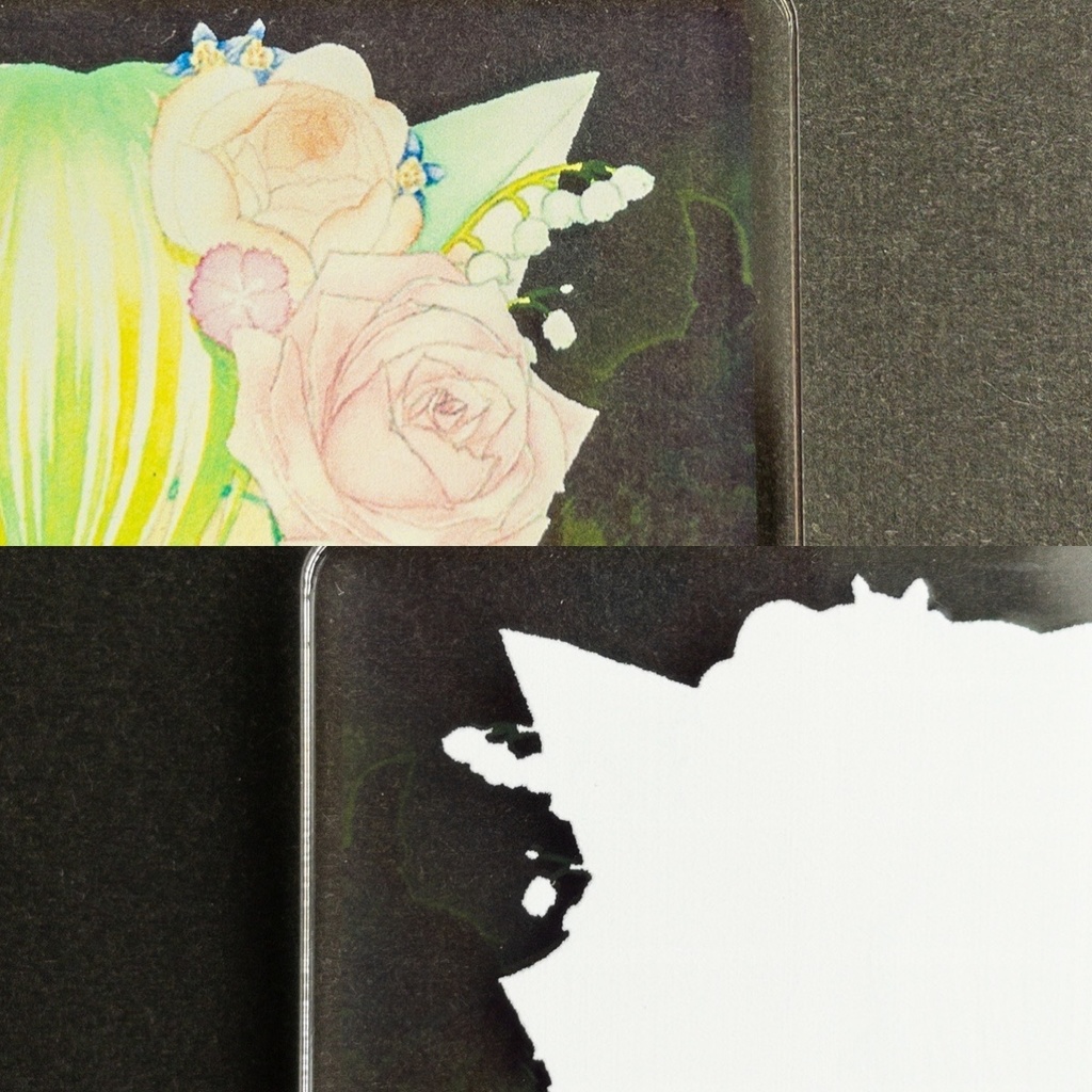 アクリルキーホルダー 立てば芍薬座れば牡丹歩く姿は百合の花