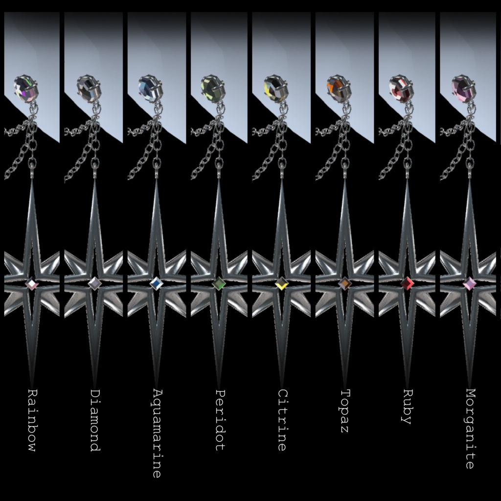 【VRChat】星屑ピアス / 3アバター対応