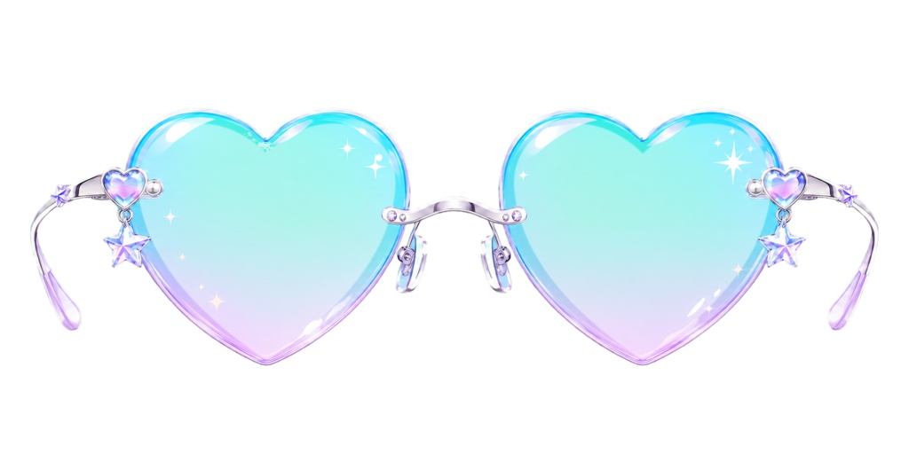 【無料配布】♡ちゅるりんハートサングラス♡