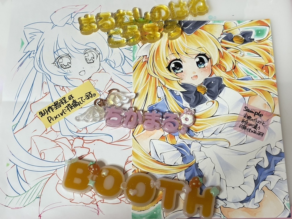 手描きイラスト原画 B5 アリスにゃんこさん2