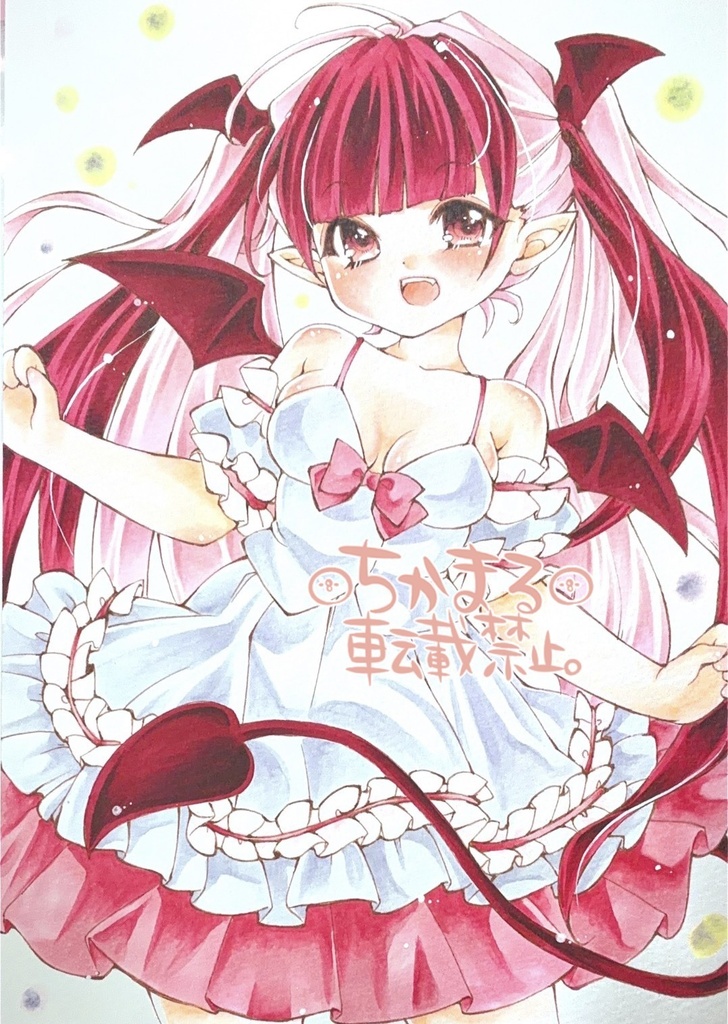 オリジナル手描きイラスト原画 B5 悪魔さん