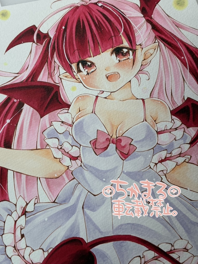 オリジナル手描きイラスト原画 B5 悪魔さん