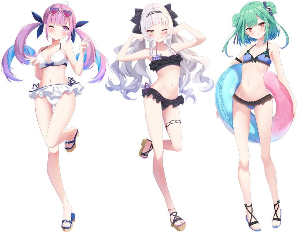 （非公式）C104 シオンちゃん＆あくたん＆るしあ水着アクリルスタンド