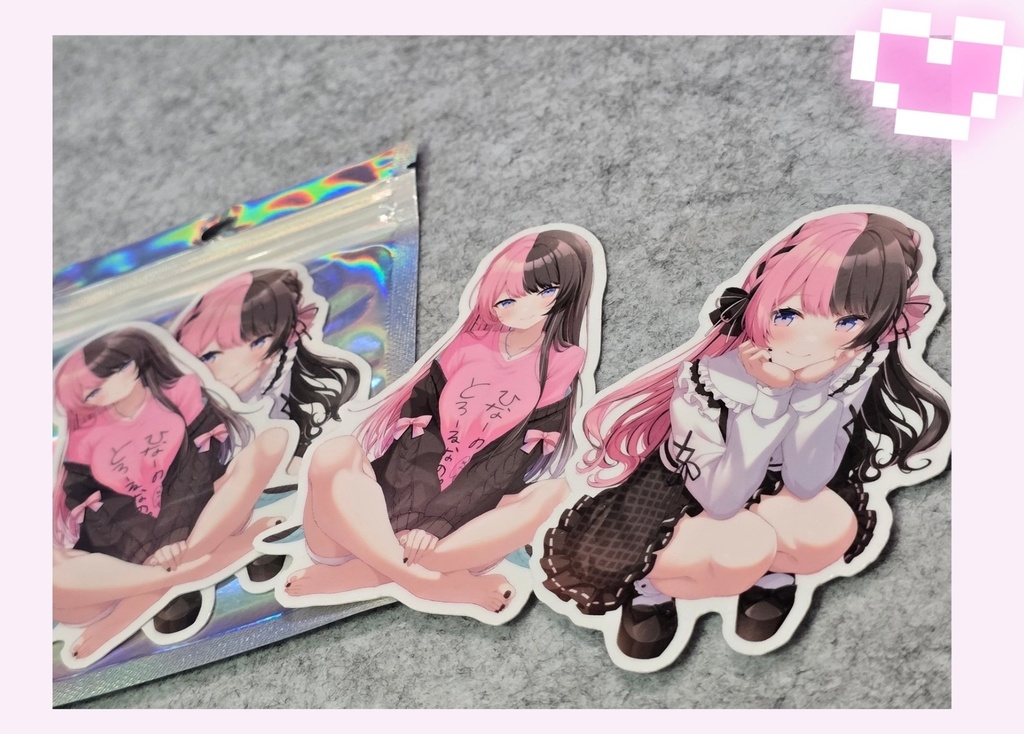 【非公式】【VGGC 11th】橘ひなの通常衣装&部屋着ステッカーセット