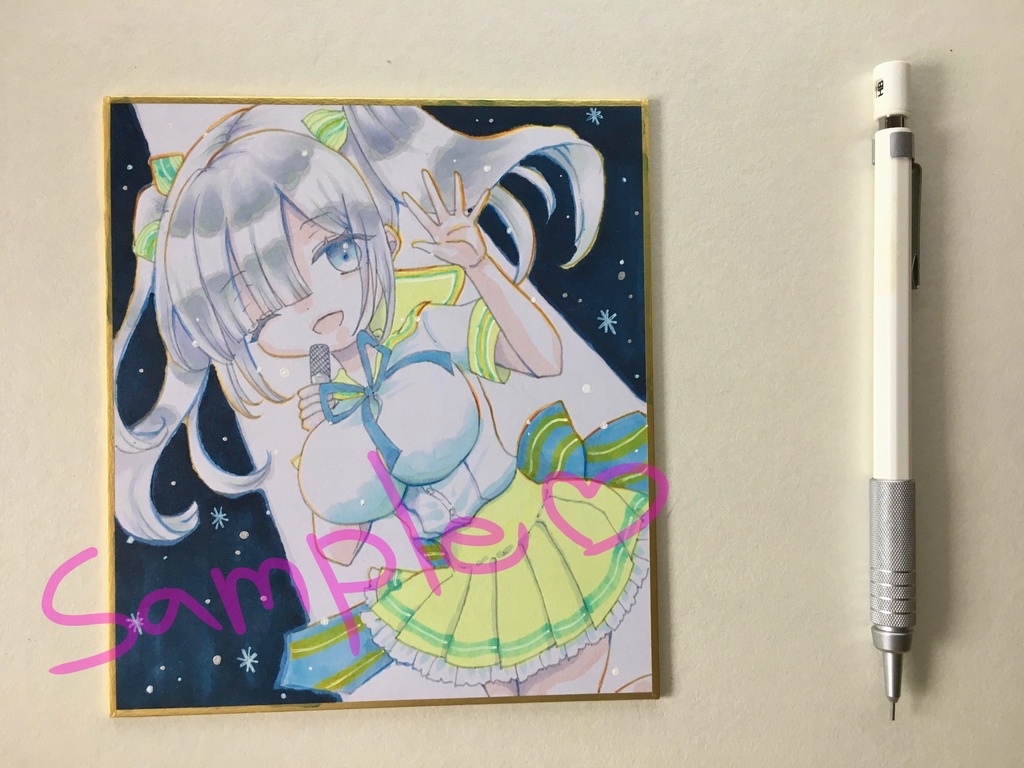 オリジナル色紙イラスト アイドルちゃん